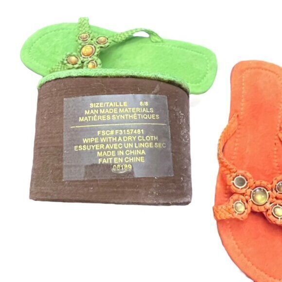 🎉SALE🎉 Chunky Platform Wedge Sandals‎ Braided Straps Stone Accents 8 Party - Picture 9 of 9